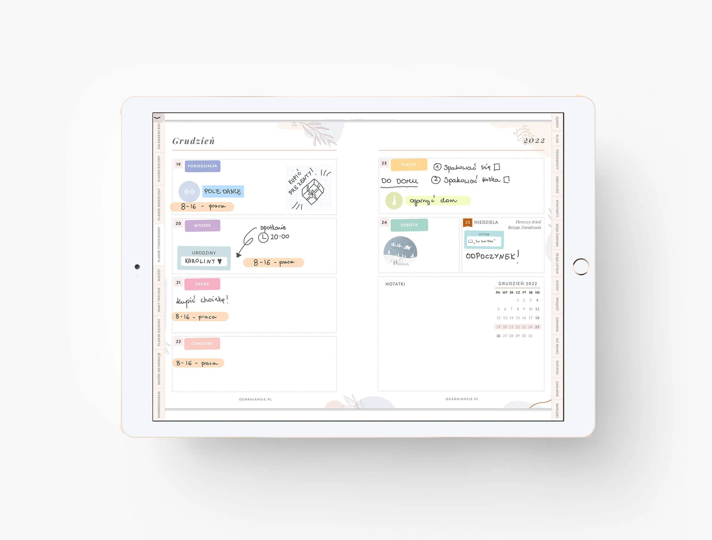 Naklejki do planera cyfrowego - Piję wodę - obrazek 3