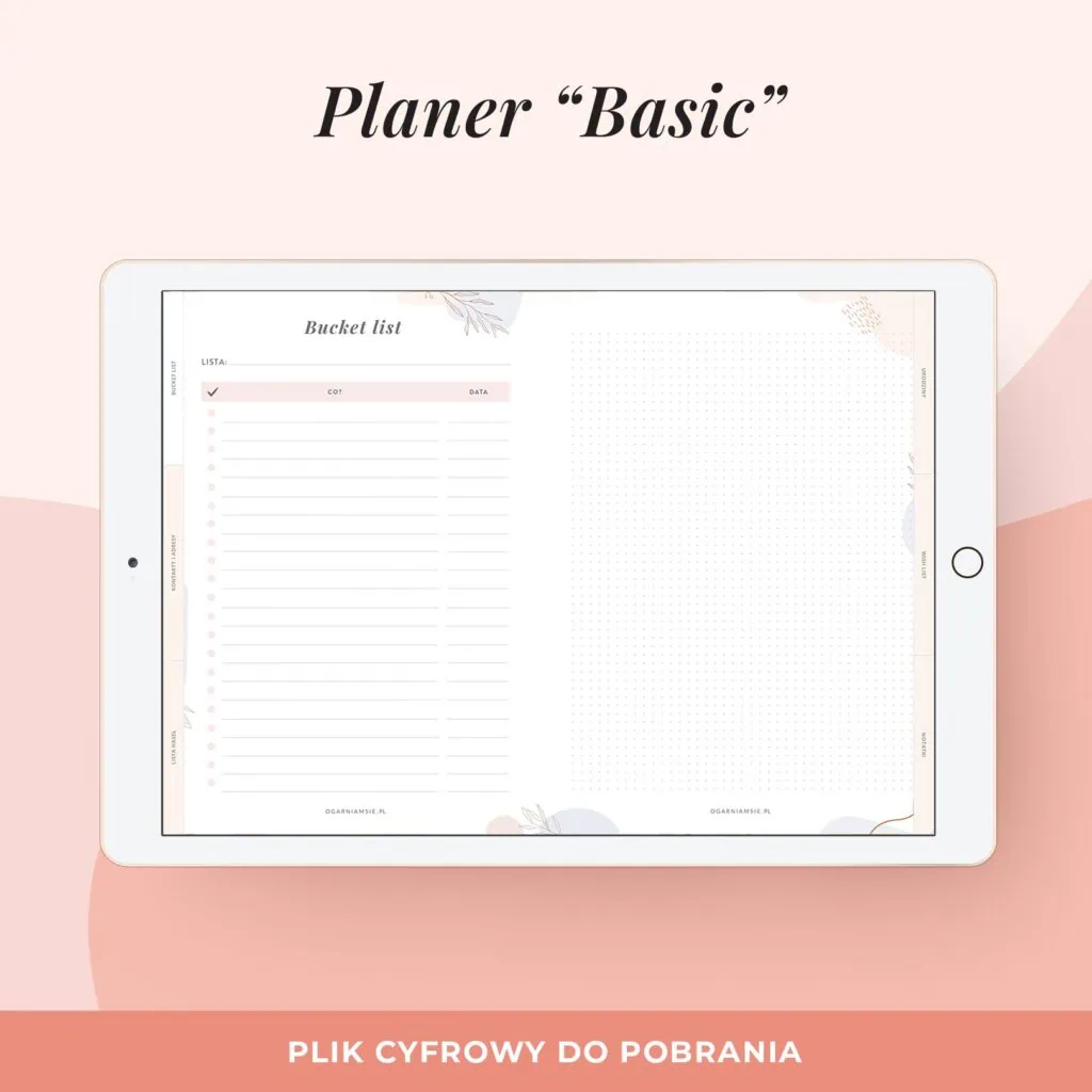 Dodatek Basic do planera cyfrowego
