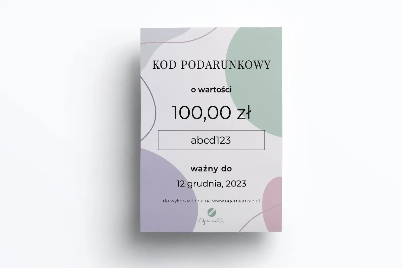 Kod podarunkowy OgarniamSię