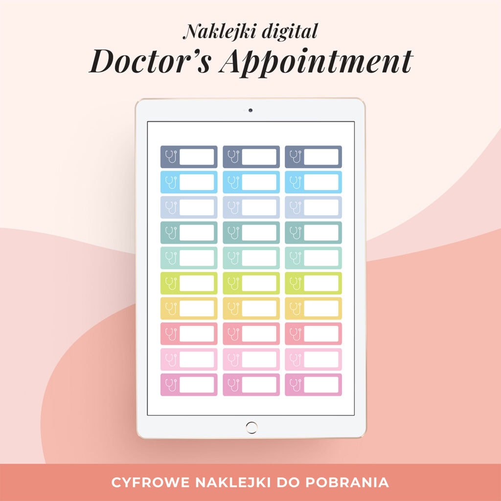 Naklejki do planera cyfrowego - Doctors Appointments