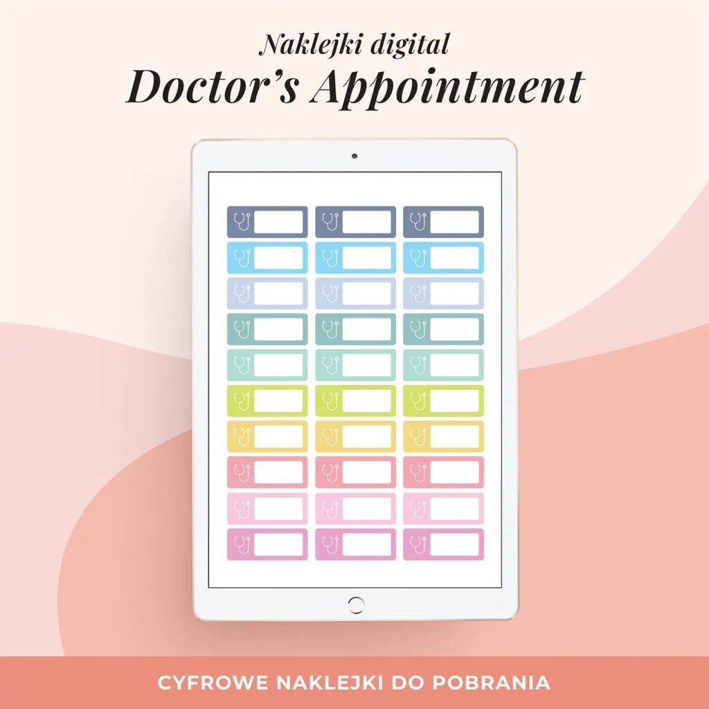 Naklejki do planera cyfrowego - Doctors Appointments