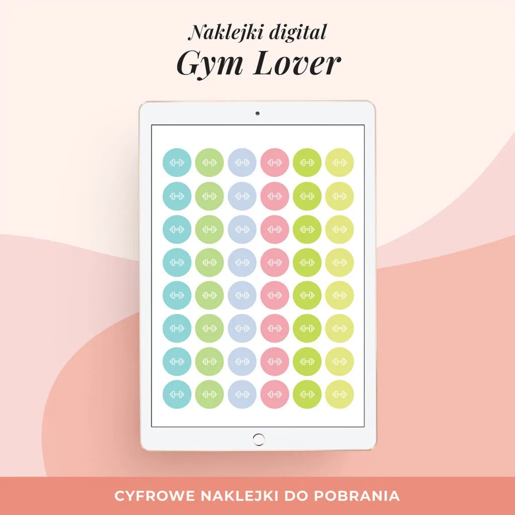 Naklejki do planera cyfrowego - Gym Lover