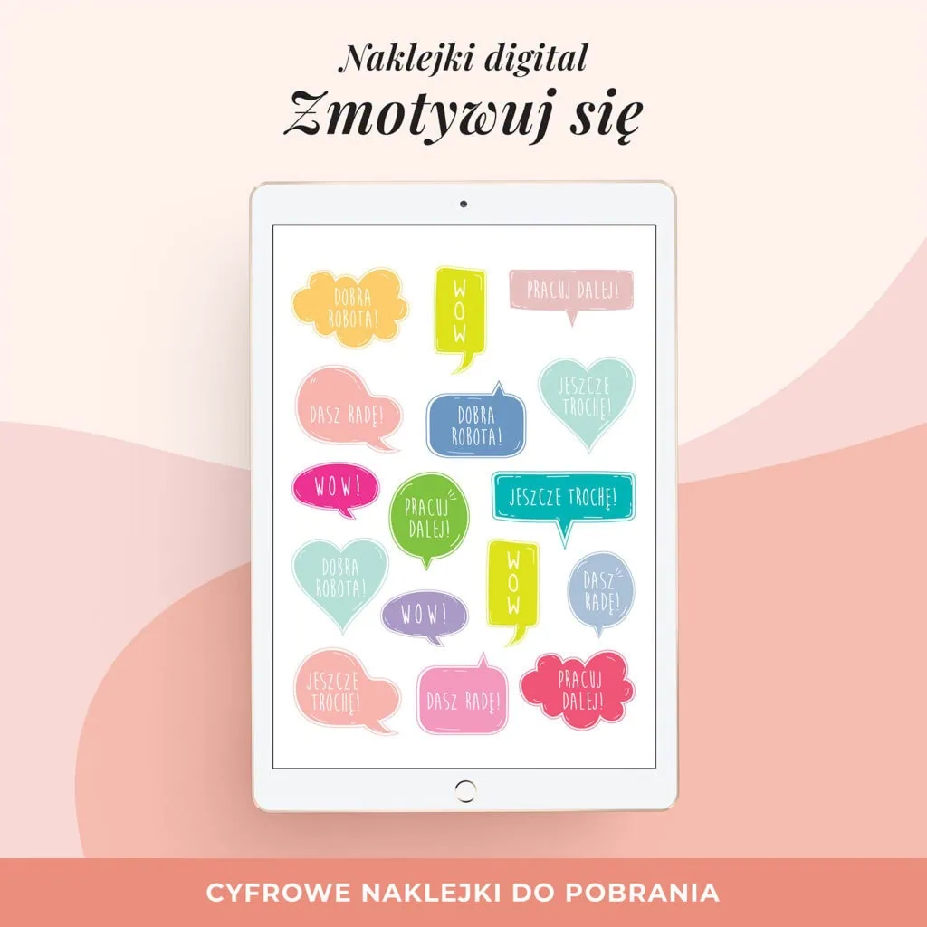 Naklejki do planera cyfrowego - Zmotywuj się