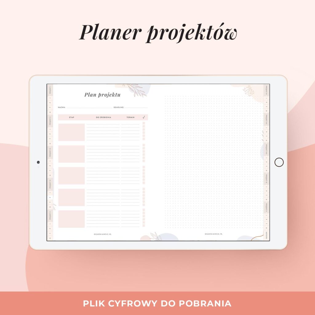 Planer projektów na iPada