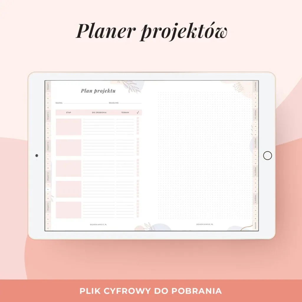 Planer projektów na iPada