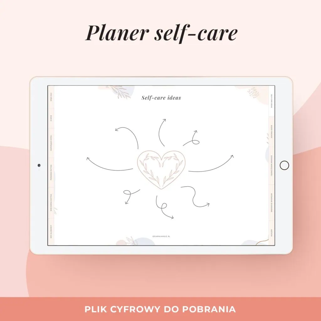 Planer self-care na iPada