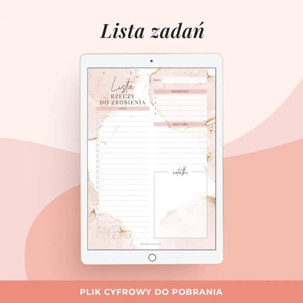 Lista zadań “to do” na Ipada – Glamour