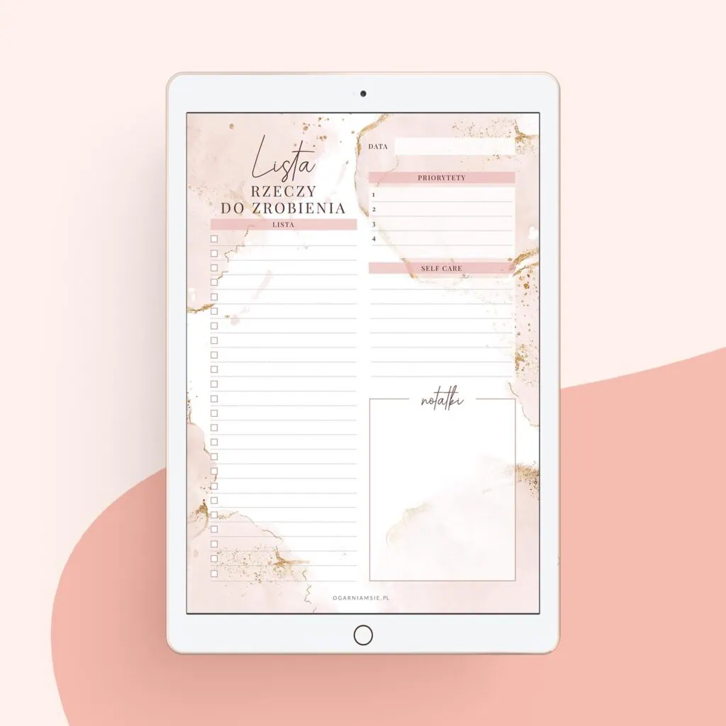 Lista zadań “to do” na Ipada – Glamour (2)