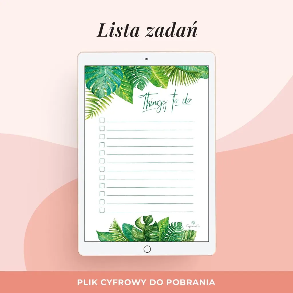 Lista zadań “to do” na Ipada – Tropikalna