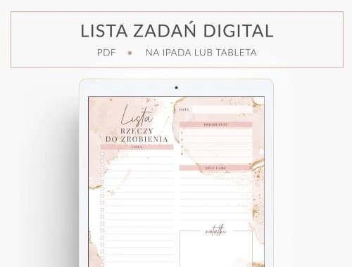 digital planner, lista zadań, lista to do, marmurkowy wzór
