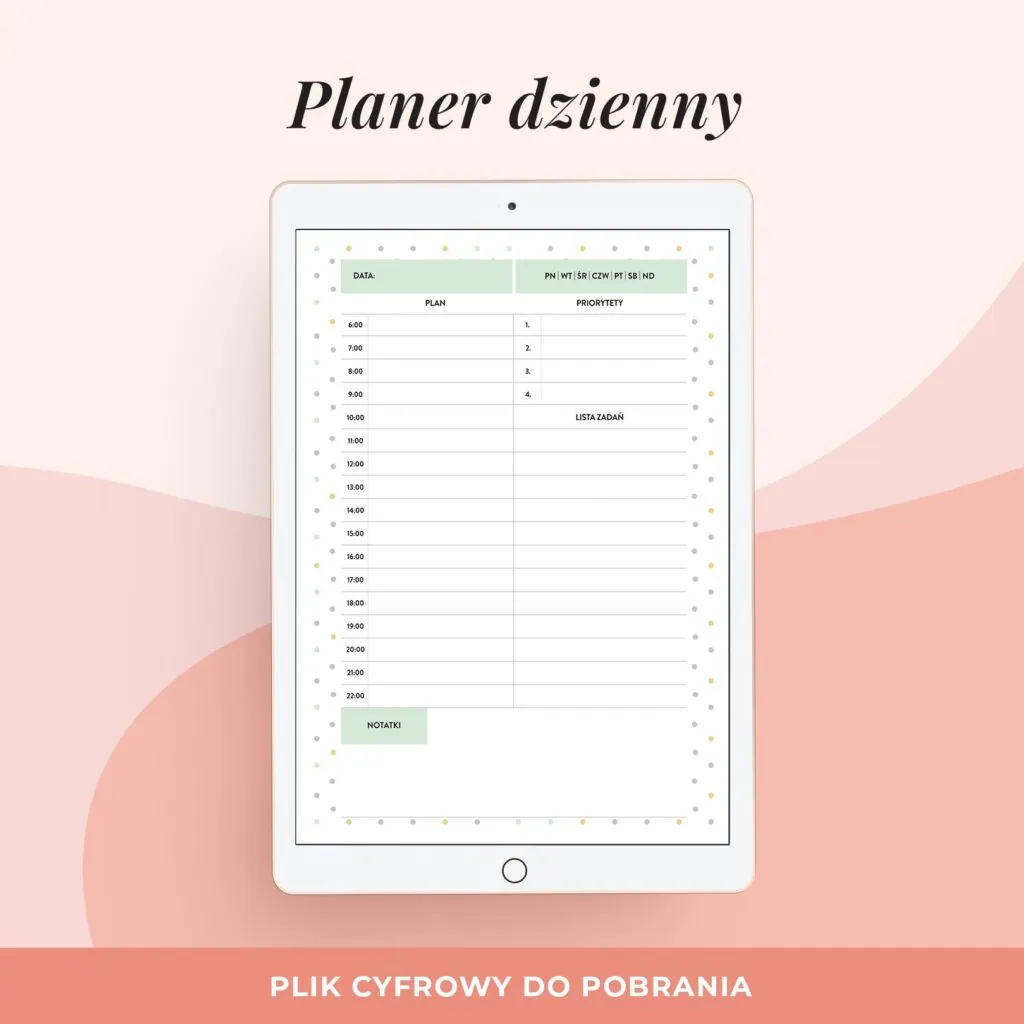 Planer dzienny na Ipada – 3 wzory