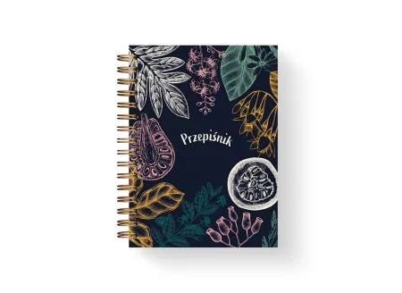 przepiśnik, posiłki, notes na przepisy, granatowy