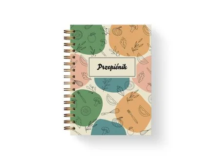 przepiśnik, posiłki, notes na przepisy, pastelowe kolory