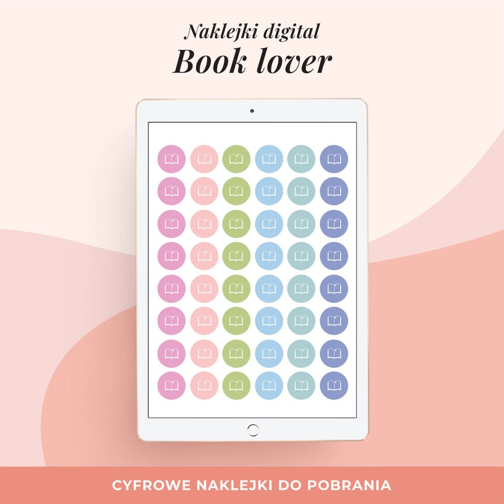 Naklejki do planera cyfrowego - Book lover