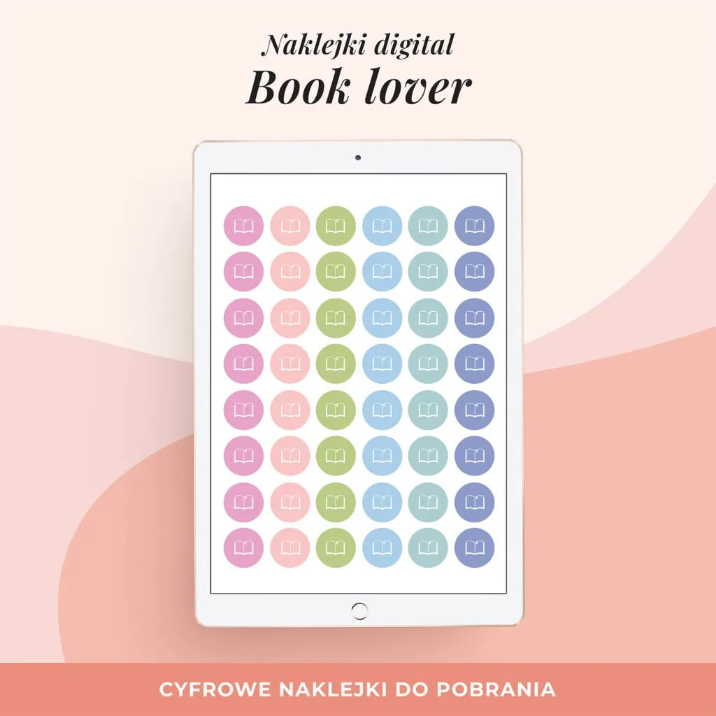 Naklejki do planera cyfrowego - Book lover