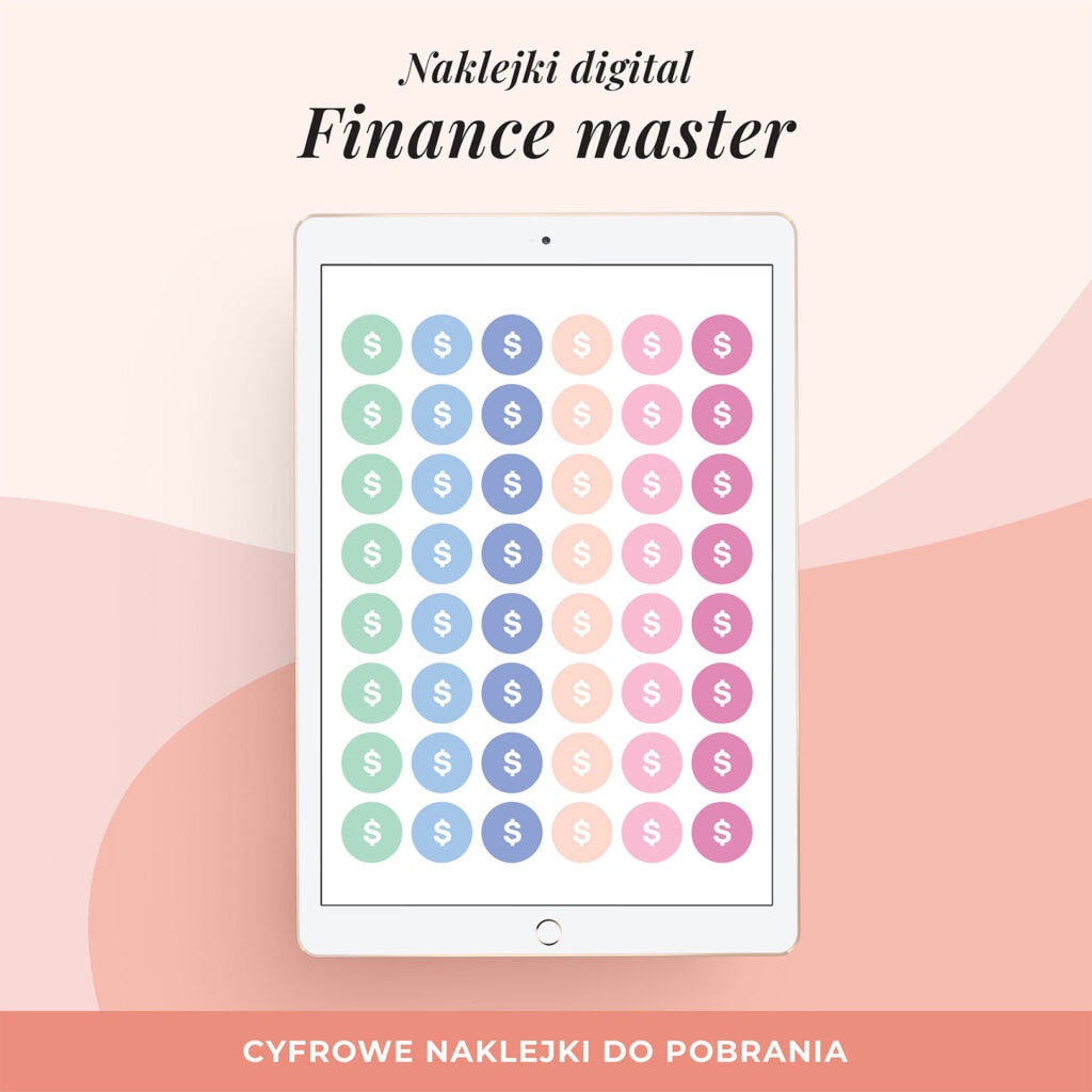 Naklejki do planera cyfrowego - Finance master