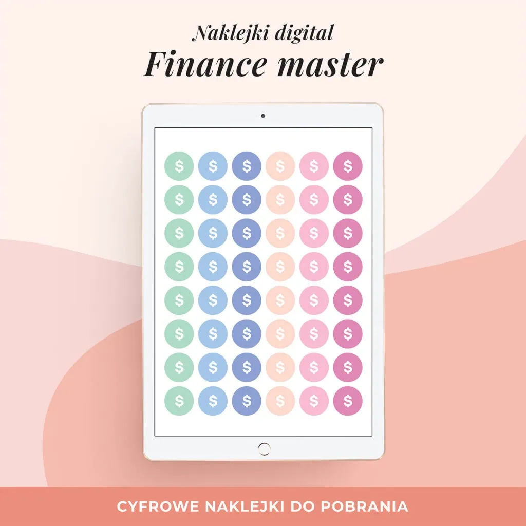 Naklejki do planera cyfrowego - Finance master