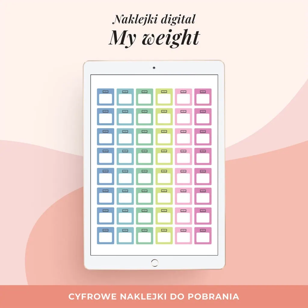 Naklejki do planera cyfrowego - My weight