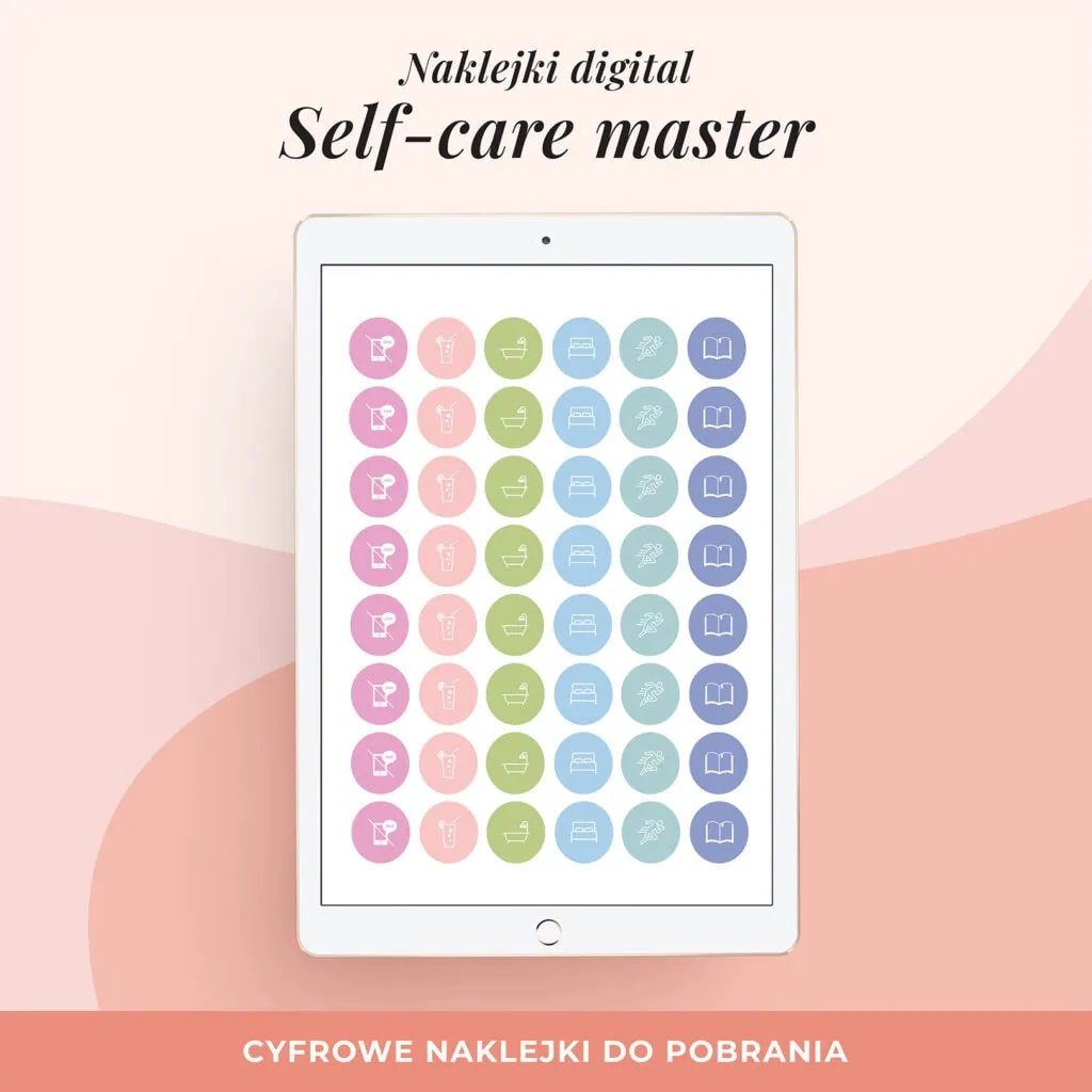 Naklejki do planera cyfrowego - Self-care master