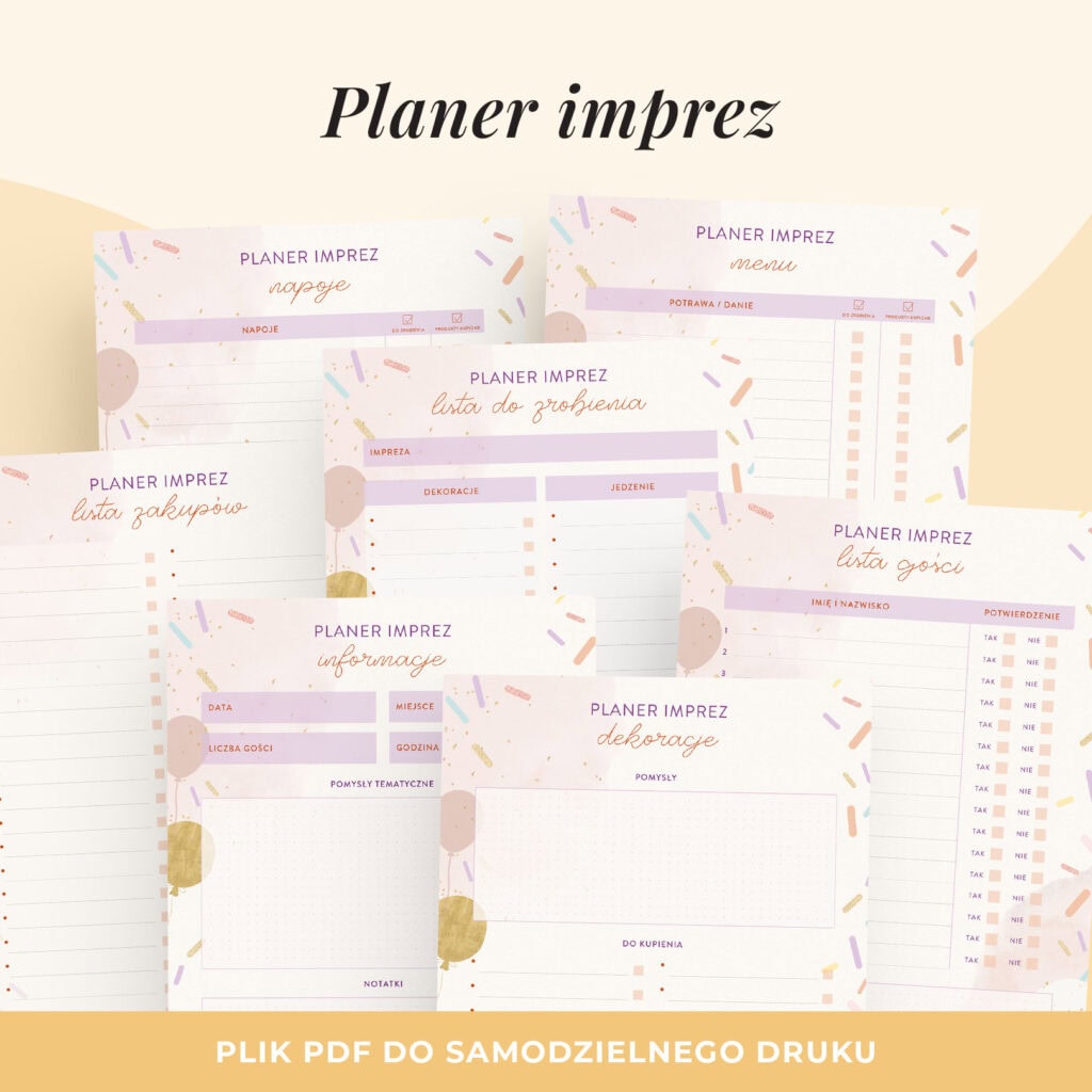Planer imprez do druku