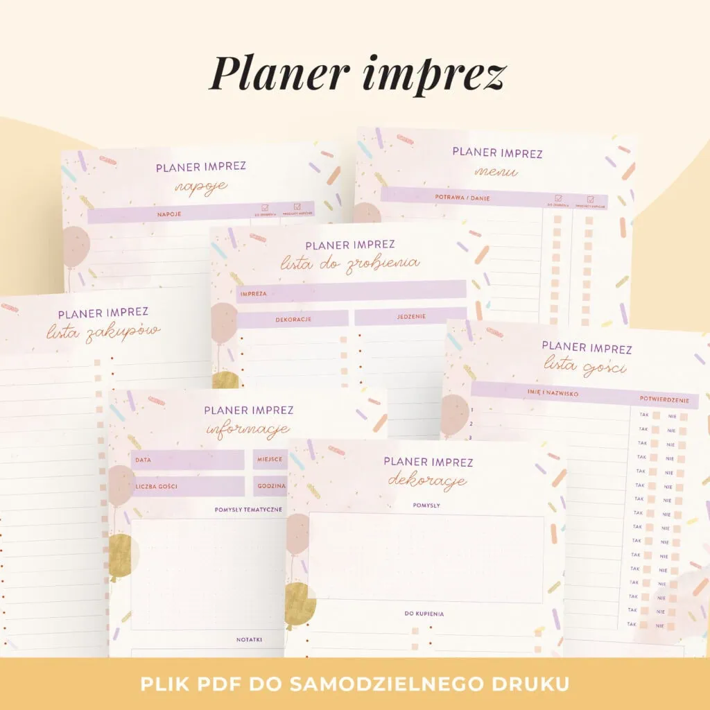 Planer imprez do druku