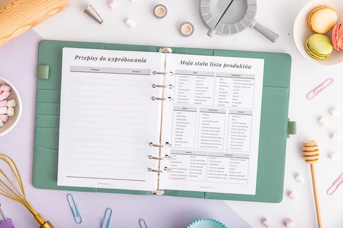 Wkład przepiśnik - przepisy do wypróbowania i moja lista produktów