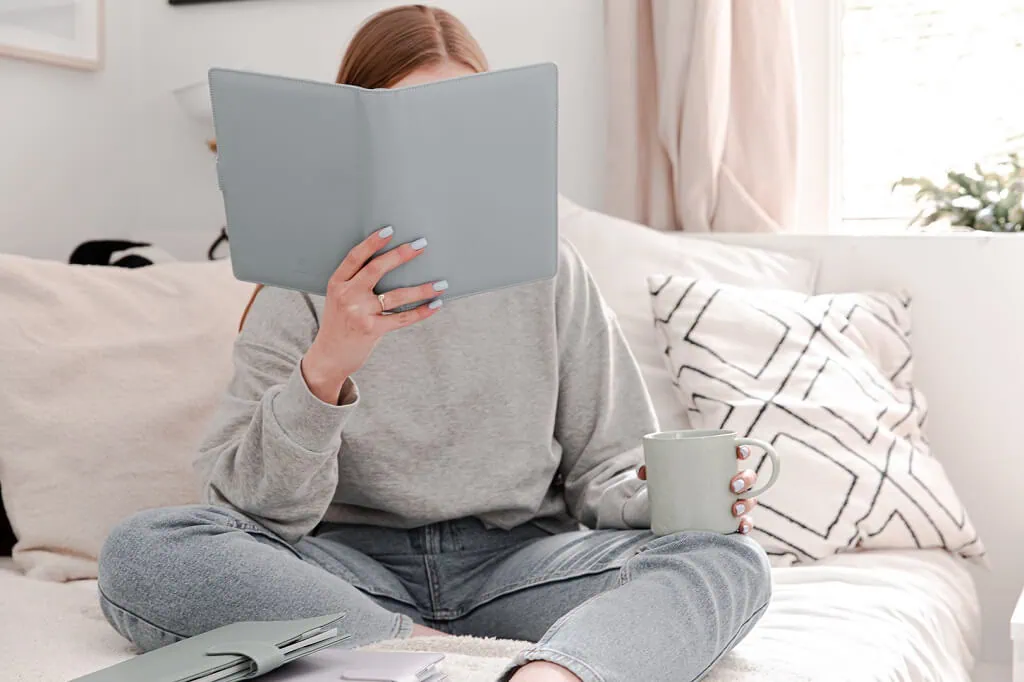 Okładka na organizer, jasnoniebieska