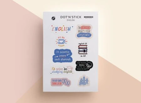 naklejki dla studentów, english