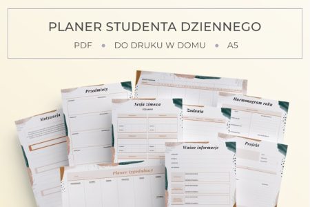 planer studenta do druku