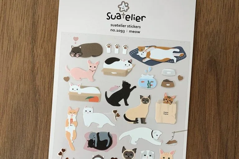naklejki do planera, naklejki ozdobne, kotki