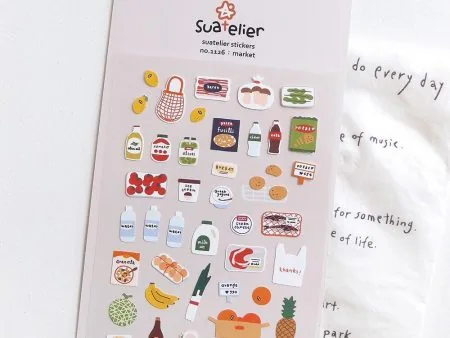 naklejki do planera, naklejki ozdobne, zakupy