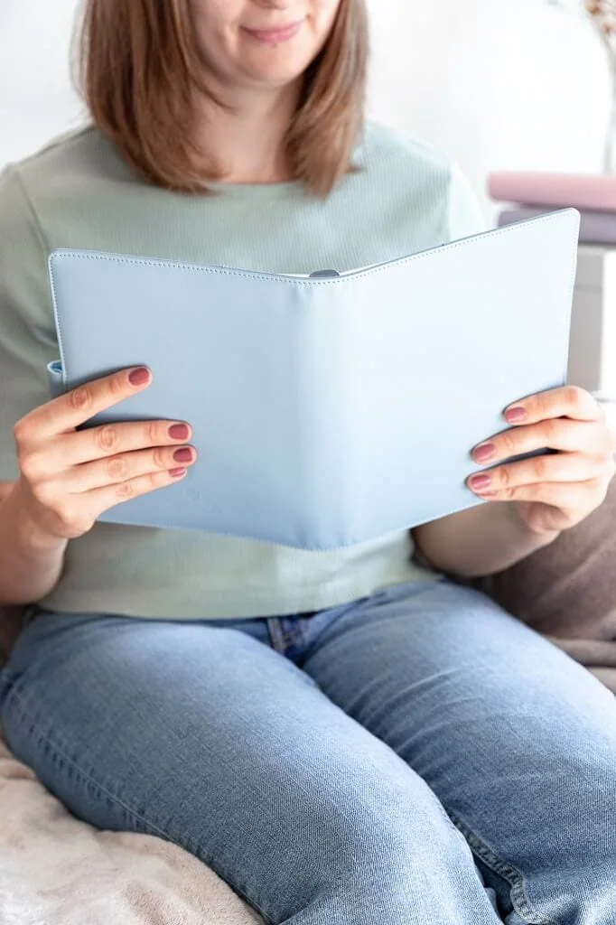 Okładka na organizer A5 - niebieska