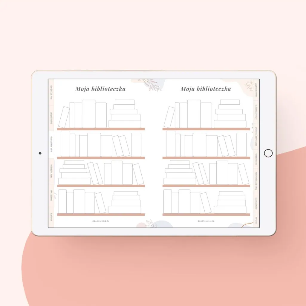 Planer czytelnika na iPada | Zakładka moja biblioteczka