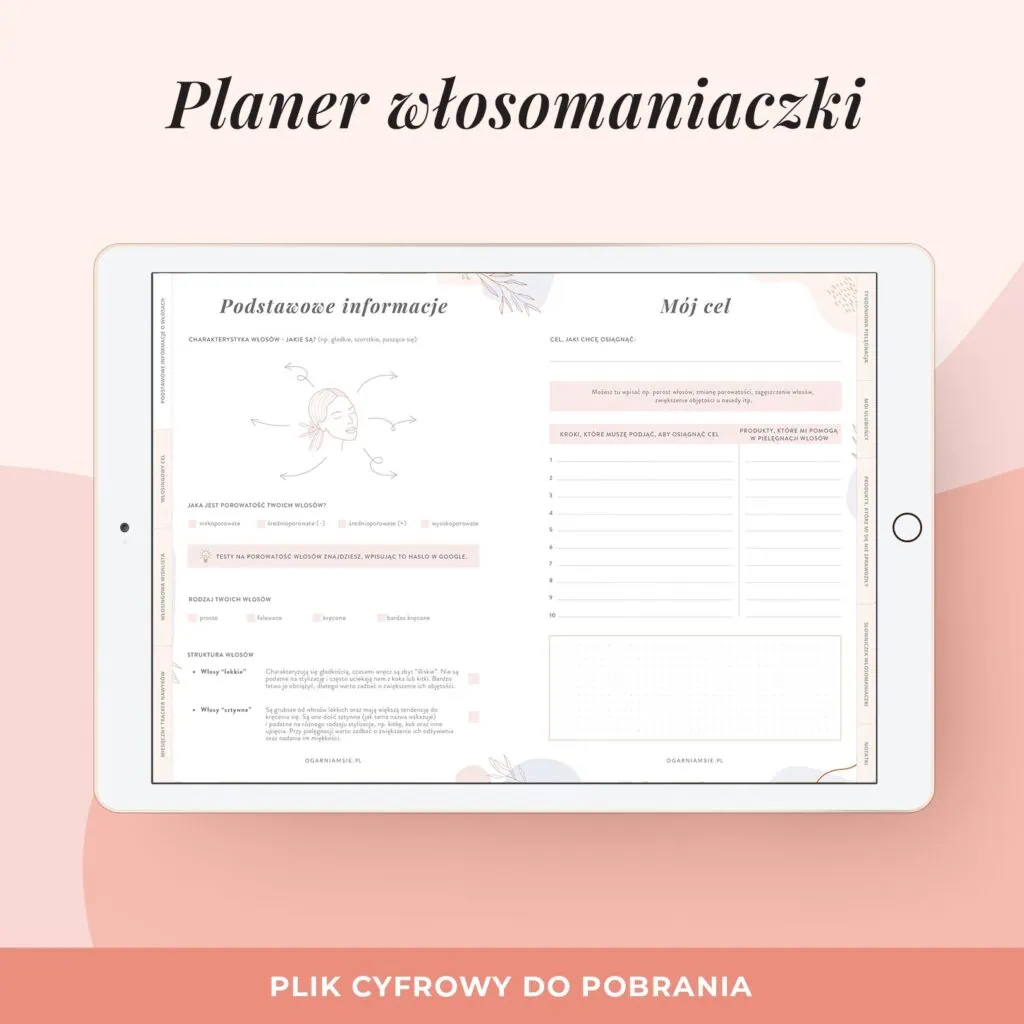 Planer włosomaniaczki na iPada