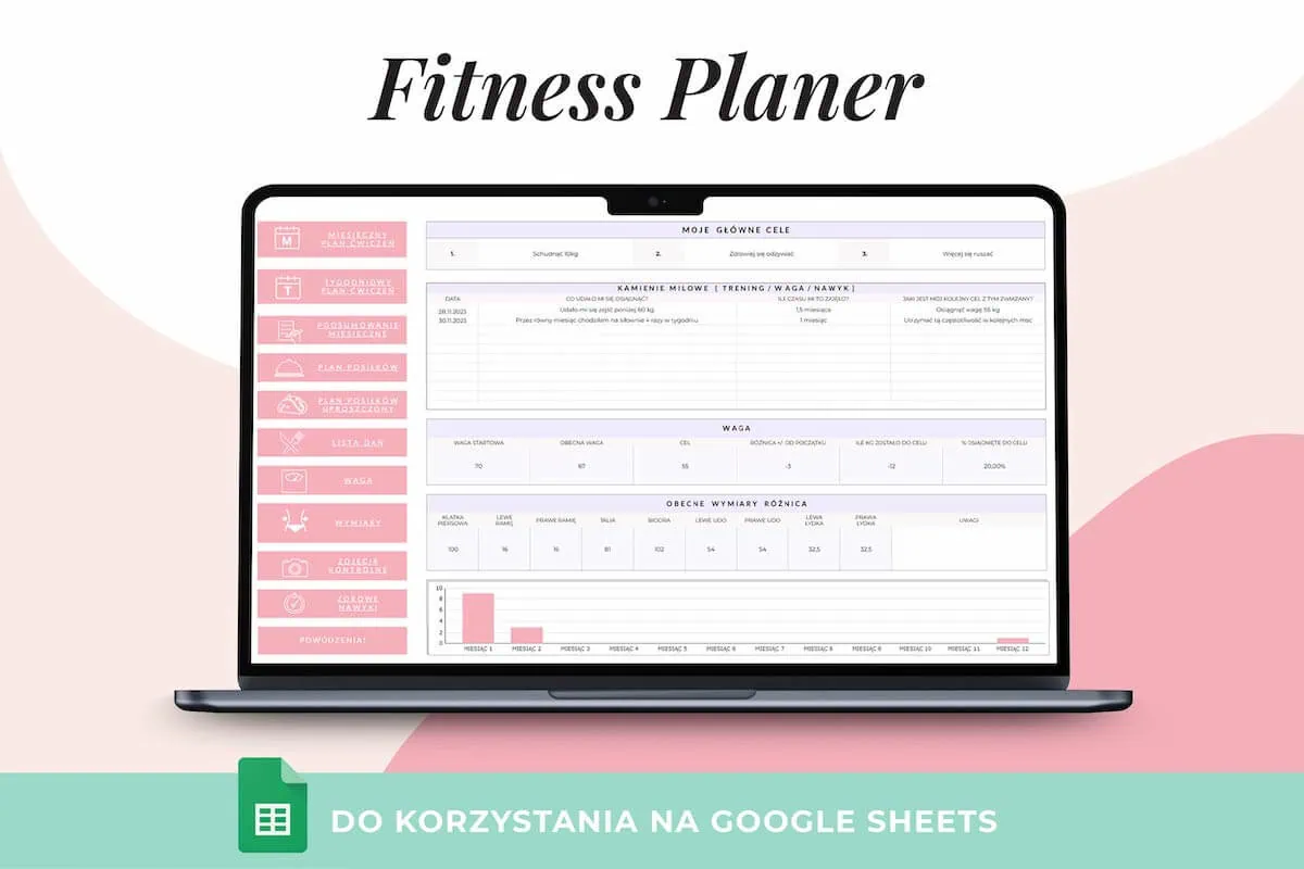 plan treningowy excel, google sheet