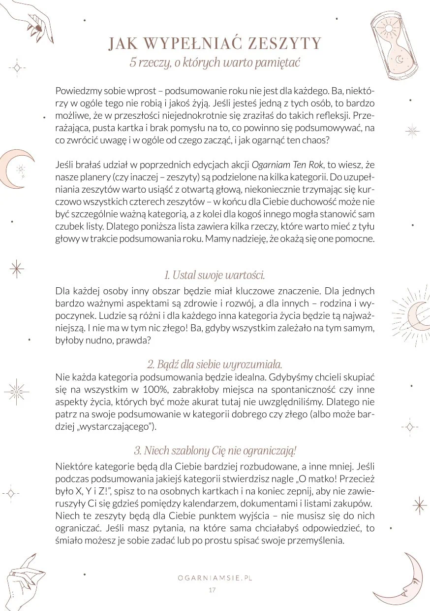 Instrukcja wypełniania planera celów