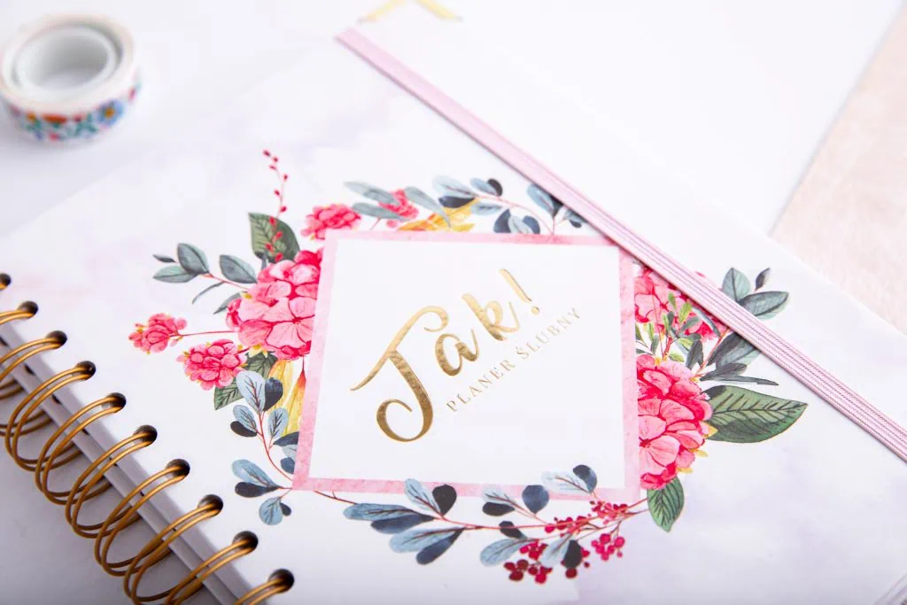 planer ślubny, spiralowy