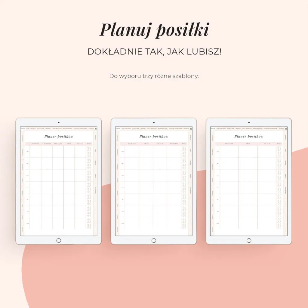 Książka kucharska na iPada | Planowanie posiłków