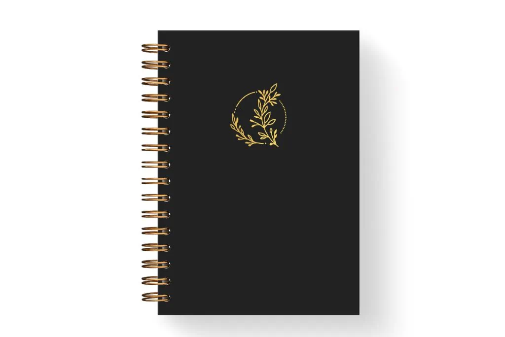 okładka planera, czarna