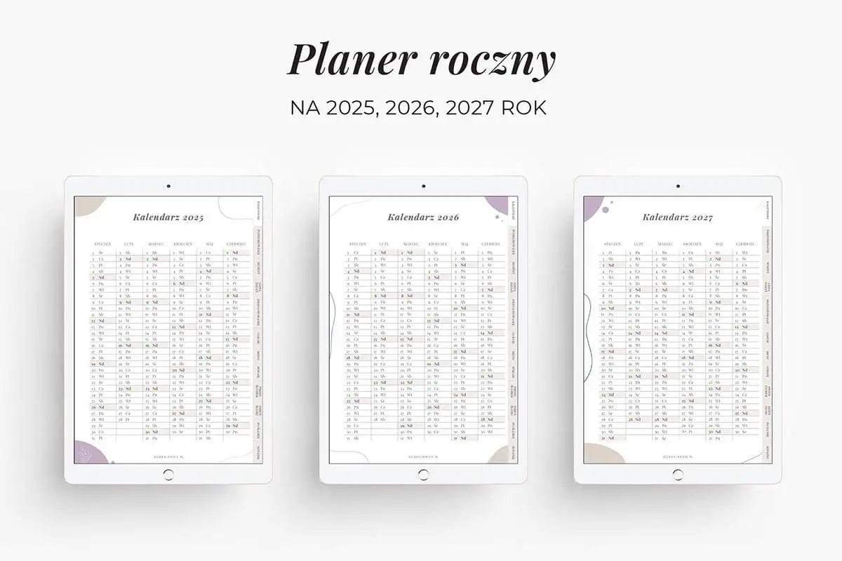 Planer Ślubny na iPada - planery roczne