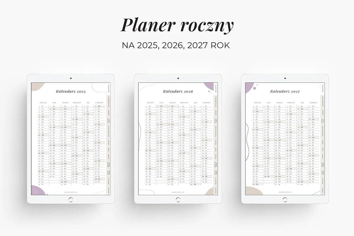 Planer Ślubny na iPada - planer roczny