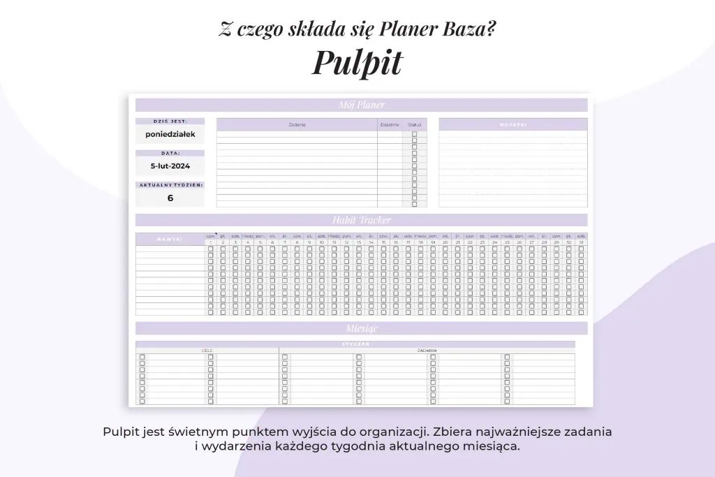 Darmowy planer kalendarz online - pulpit