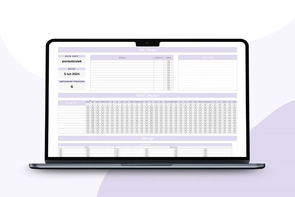Darmowy planer Arkusz Google