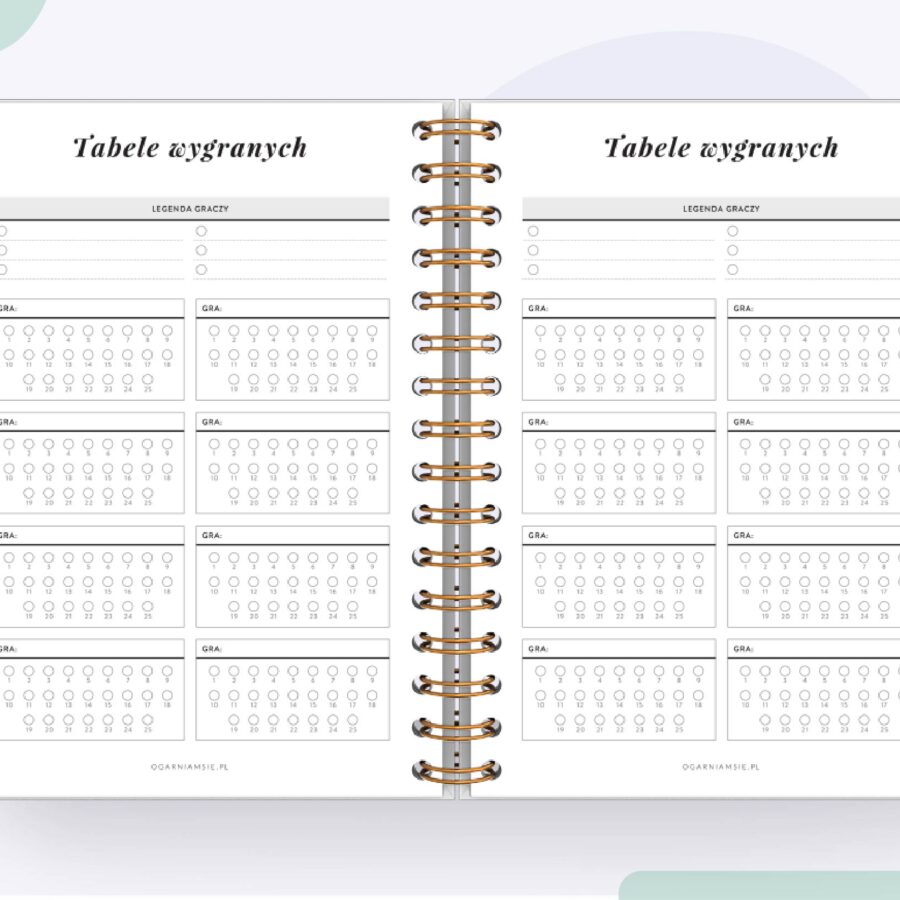 planer mistrzyni planszówek