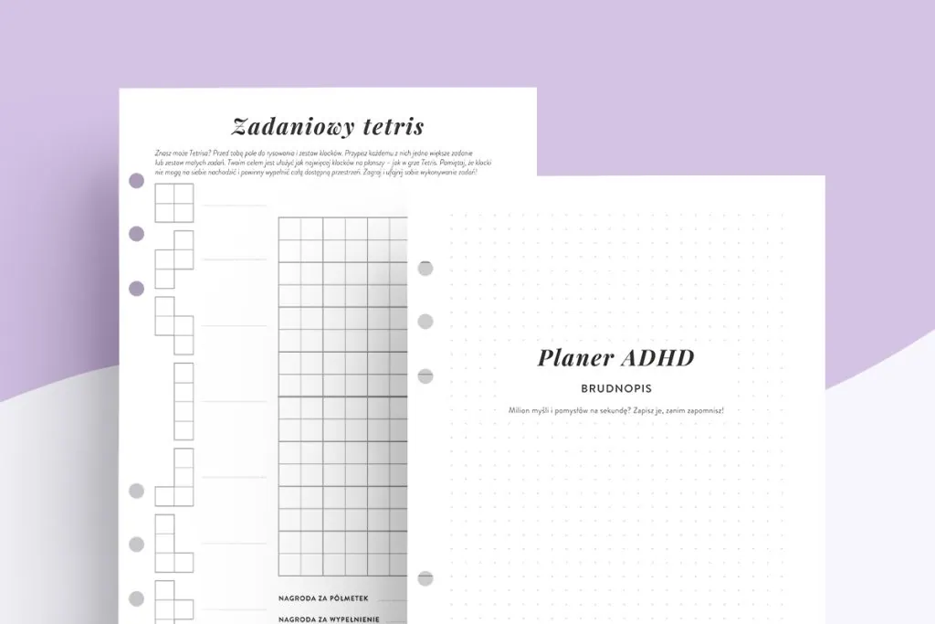 Wkład do organizera - Planer ADHD