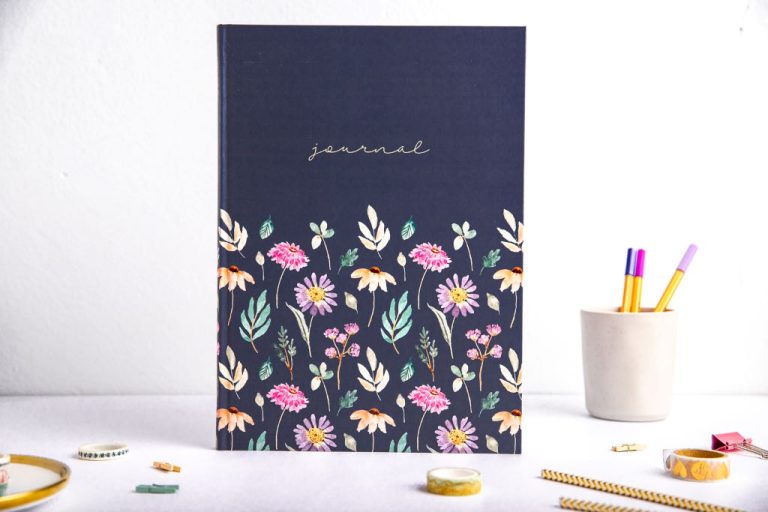 bullet journal A4, kwiaty