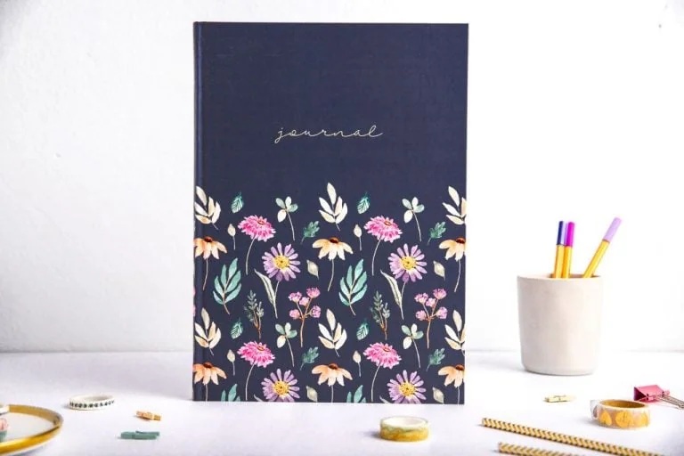 bullet journal A4, kwiaty