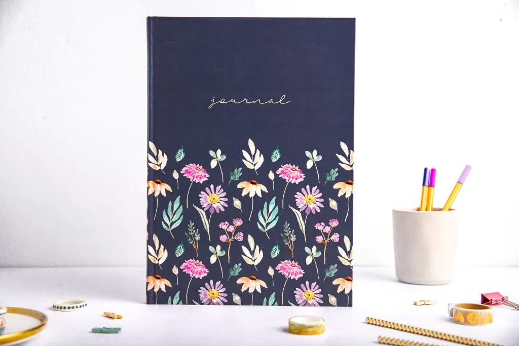 bullet journal A4, kwiaty