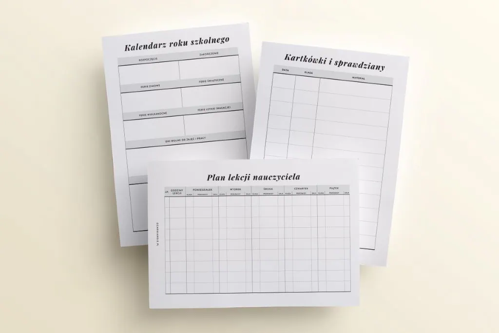 planer nauczyciela starsze klasy, dodatek
