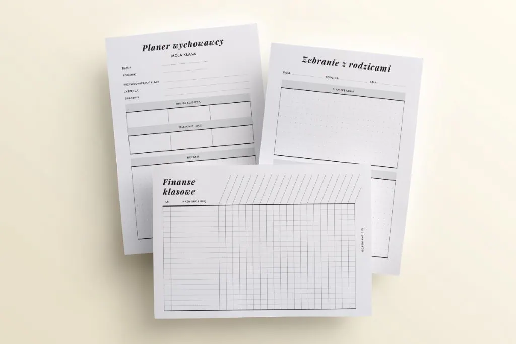 Planer wychowawcy, dodatek